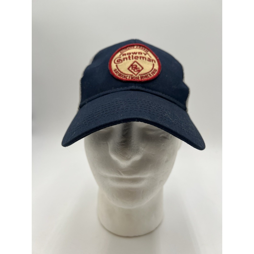 Rowdy Gentleman Trucker Hat Navy Blue Snapback Mesh Back Cap